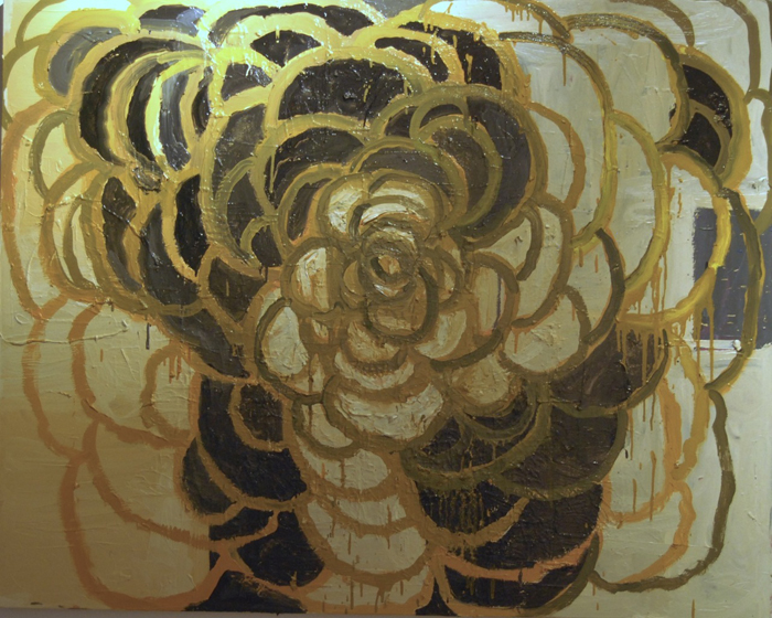 Tiger Camellia, 2010, oil on canvas, 48x60 in